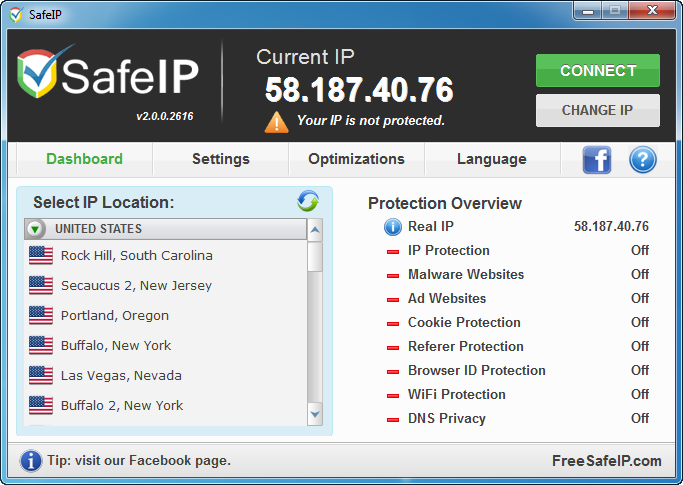 Download - tải SafeIP - Che dấu ip thực sự của máy tính