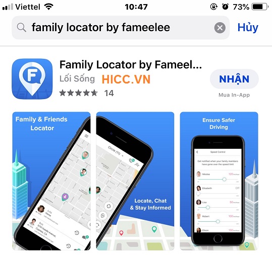 phần mềm dò tìm vị trí của 1 thuê bao điện thoại Family Locator by Fameelee