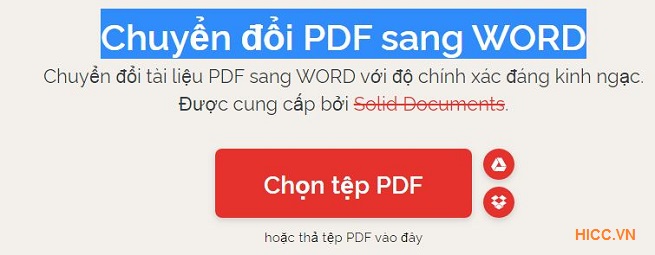 Chuyển đổi PDF sang WORD ilovePDF