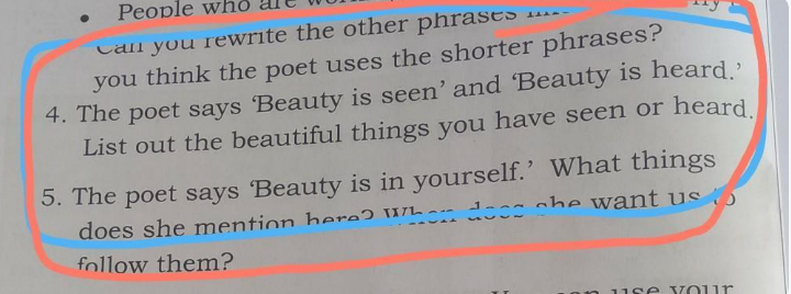 What does the poet think about beauty​