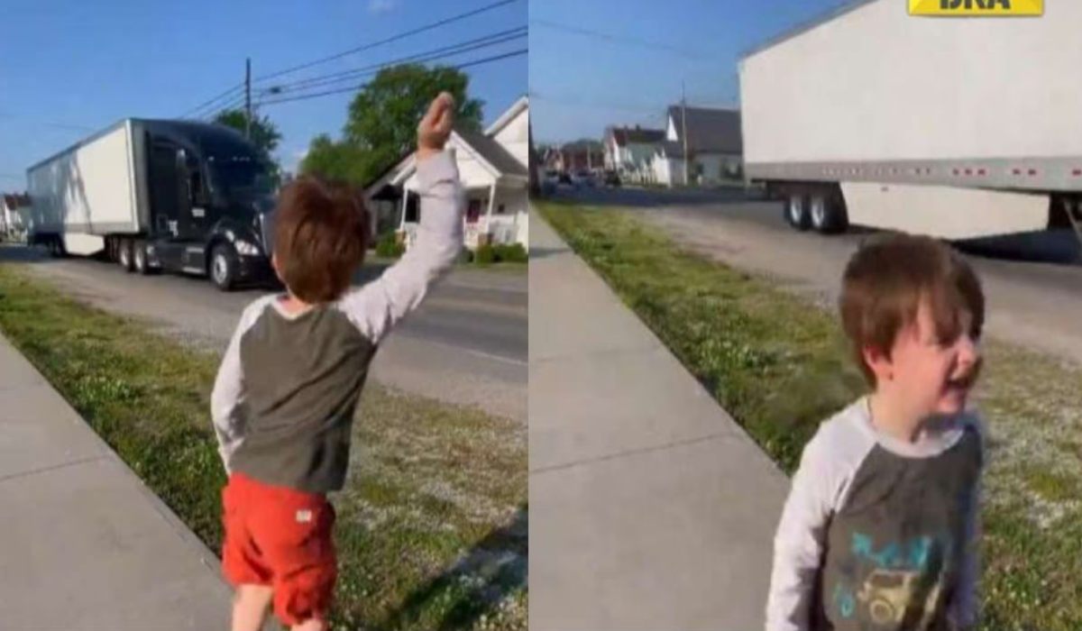 [WATCH] Truck honking kids Original Video